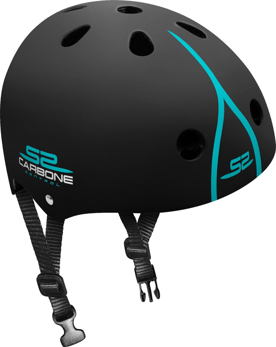 Skids Control Carbone Skate Helm Einstellbare Schwarzgröße 53-57 cm