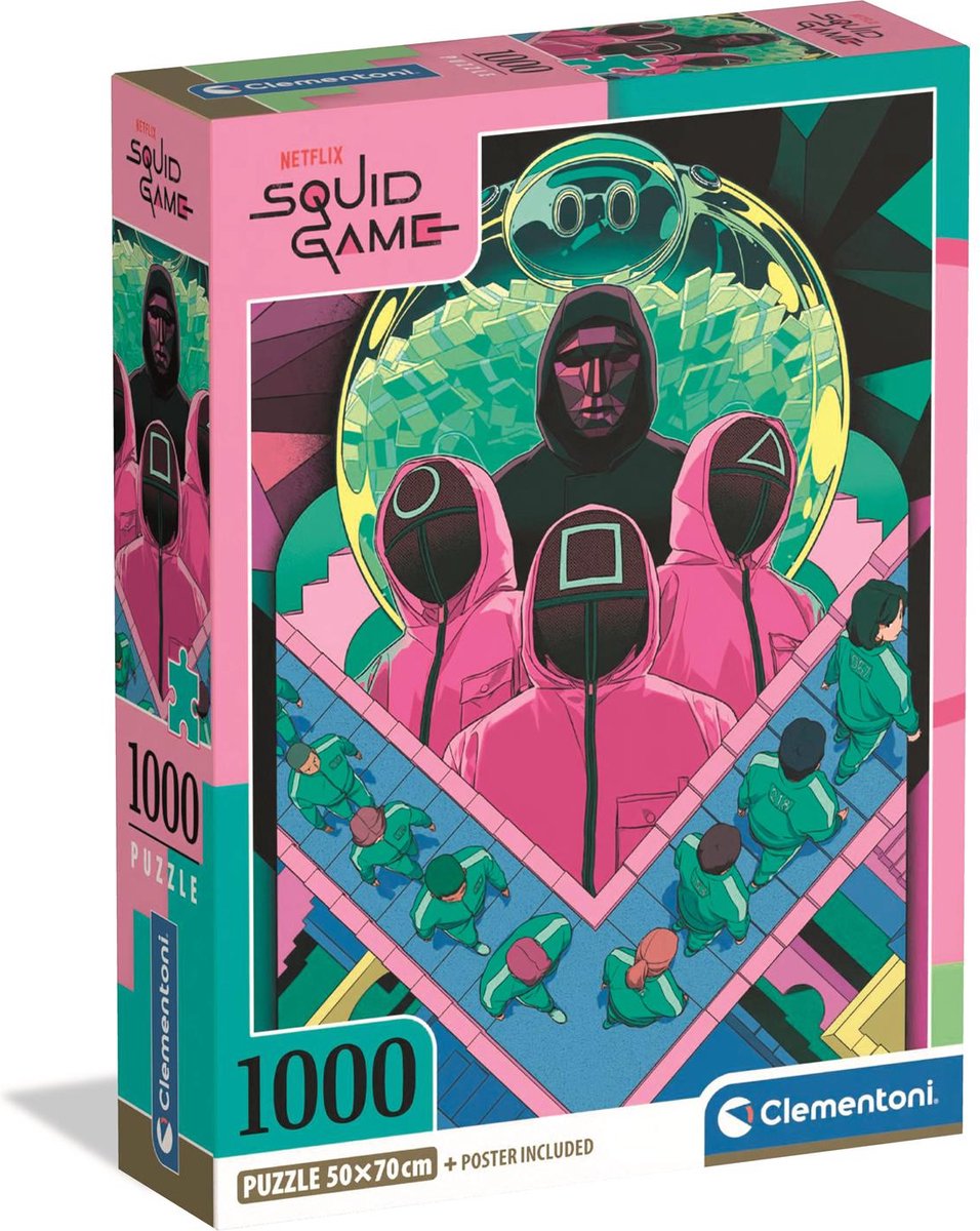 Clementoni – Puzzle – 1000 Teile – Tintenfisch-Spiel 2 – Puzzle für Erwachsene
