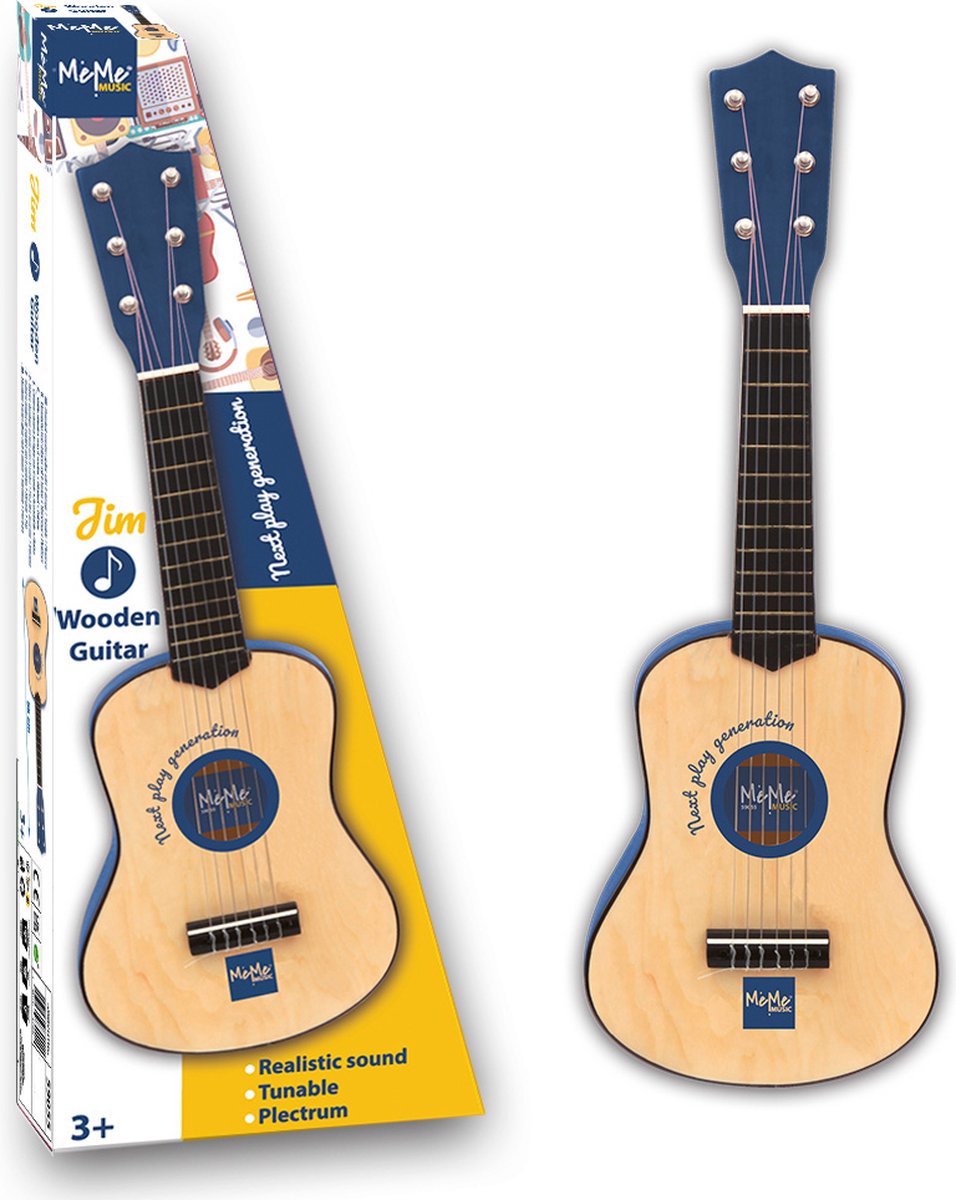 Meme Holzgitarre Jim – Musikinstrument für kleine Hände – regt die Kreativität an