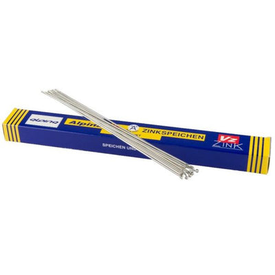 Alpina Speichen 185-13 ø2,33 mm fg 2,6 – Zink (144 Stück)