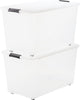 Iris Topbox Aufbewahrungsbox – 70l – Kunststoff – mit Rollen – transparent – 2er-Set
