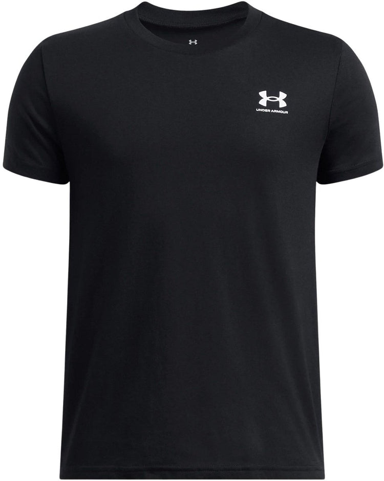 Under Armour UA B Sportstyle LC SS Unisex-Sportshirt – Schwarz – Weiß