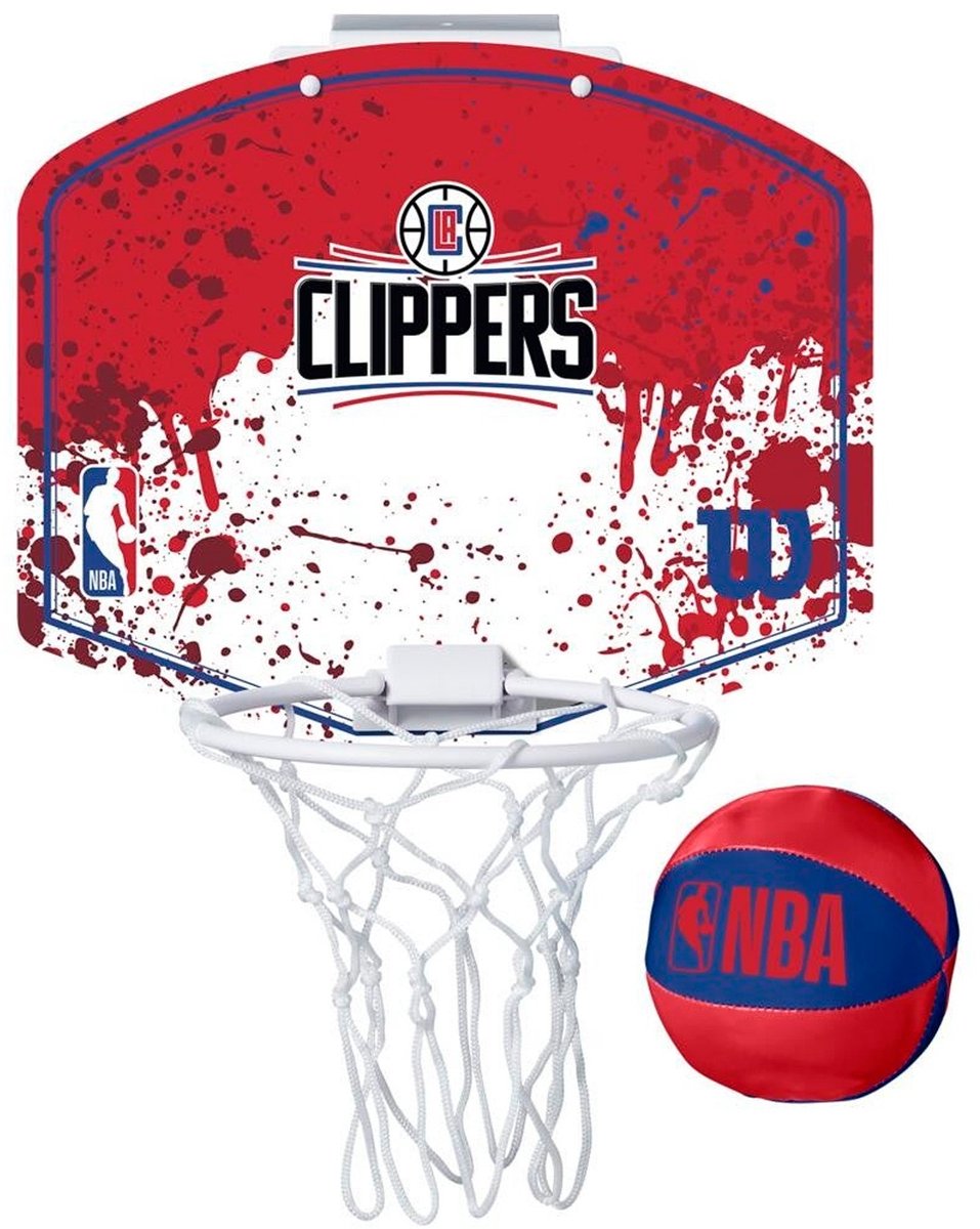 Wilson Team Mini Hoop NBA Clippers-Set mit Ball und Mini-Korb, mehrfarbig