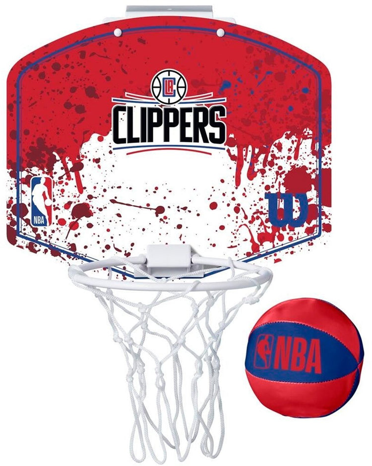 Wilson Team Mini Hoop NBA Clippers-Set mit Ball und Mini-Korb, mehrfarbig