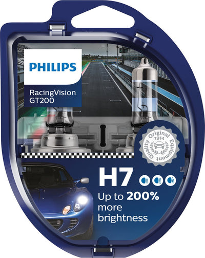 Philips Racing Vision GT200 Scheinwerfer aus Lampe H7 12V Kit Racing Vis. GT200