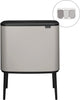Brabantia Bo Touch Bin Abfallbehälter – 3 x 11 Liter – Mülltrennung – Soft Grey