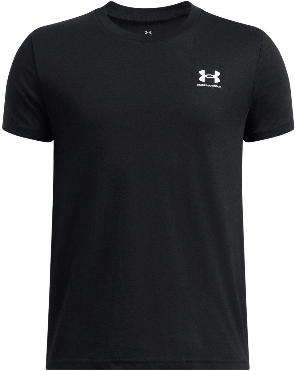Under Armour UA B Sportstyle LC SS Unisex-Sportshirt – Schwarz – Weiß