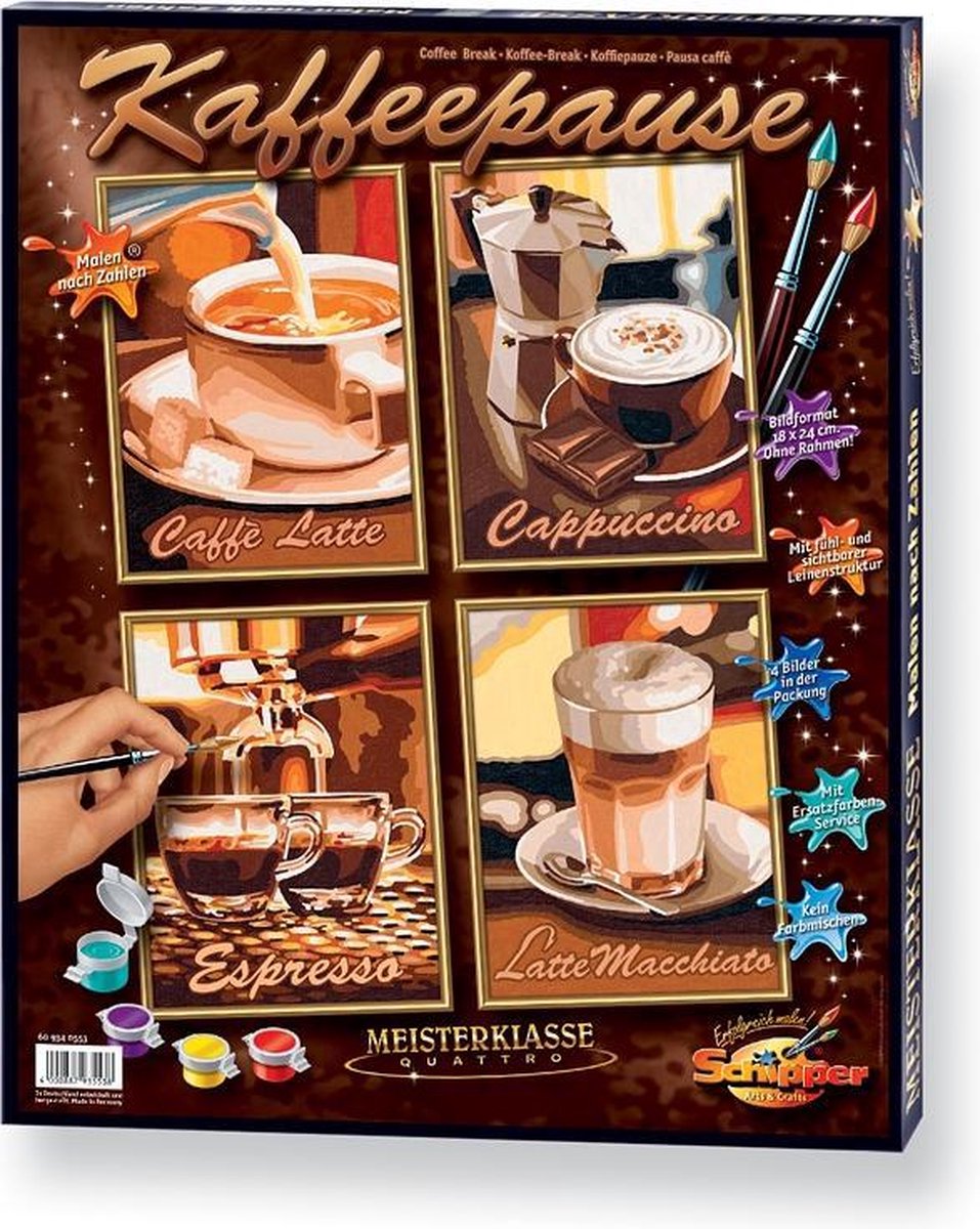 Skipper Malen nach Zahlen - Kaffeepause - Hobbypaket