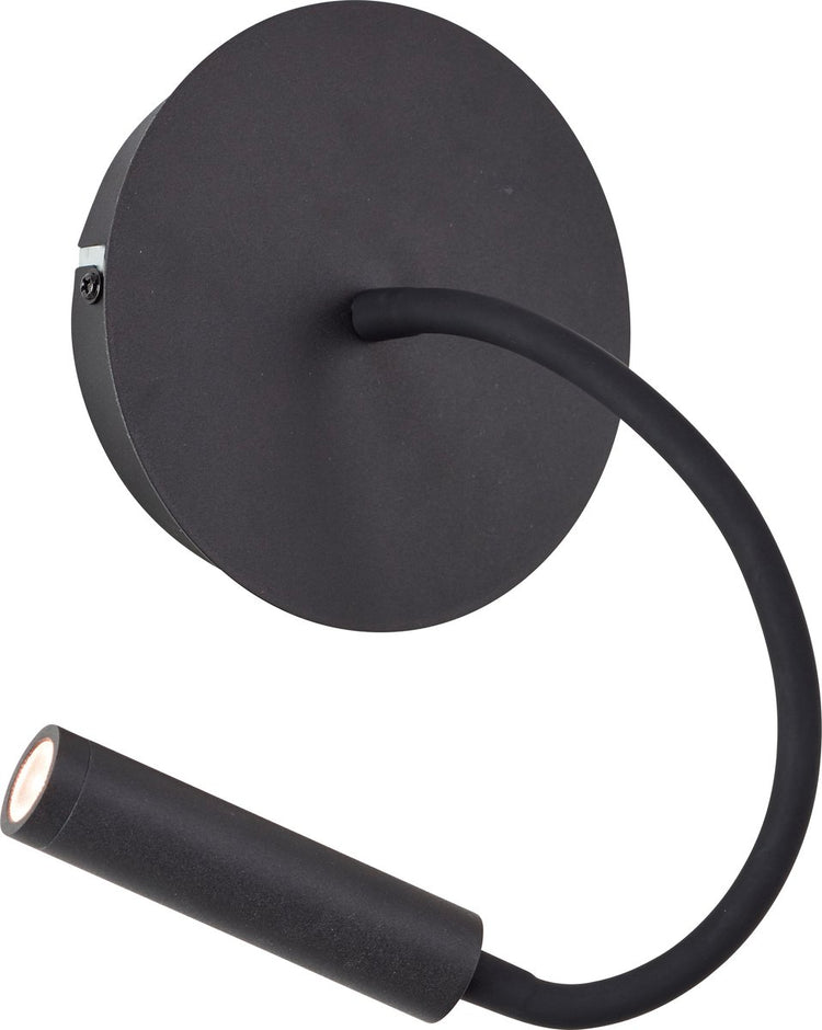 Brilliant jutta – Wandleuchte – LED 4,1 W mit flexiblem Arm und Schalter – schwarz