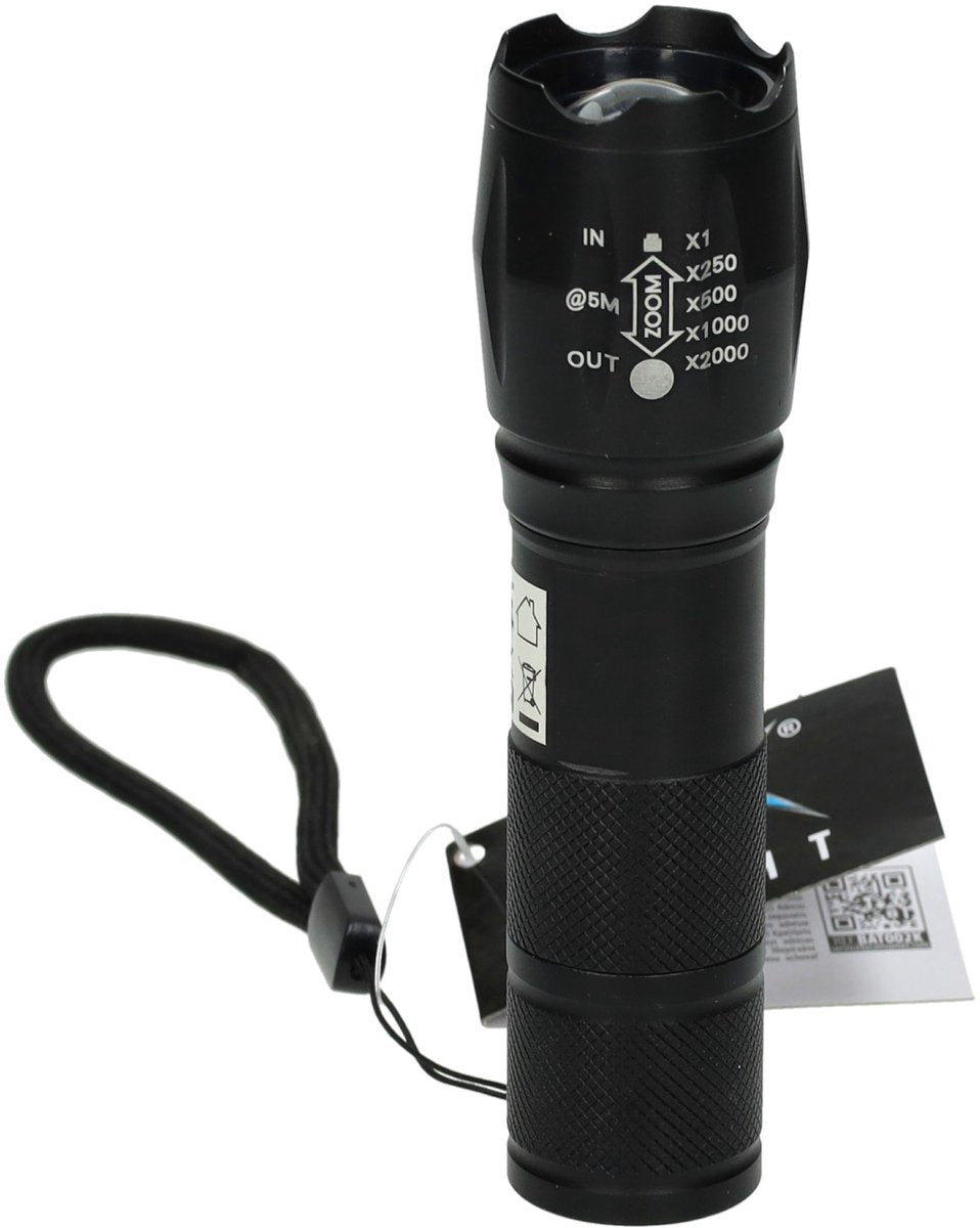 Taschenlampe schwarz, 13cm