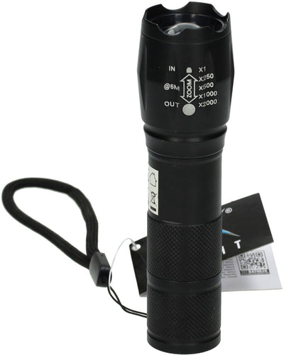 Taschenlampe schwarz, 13cm