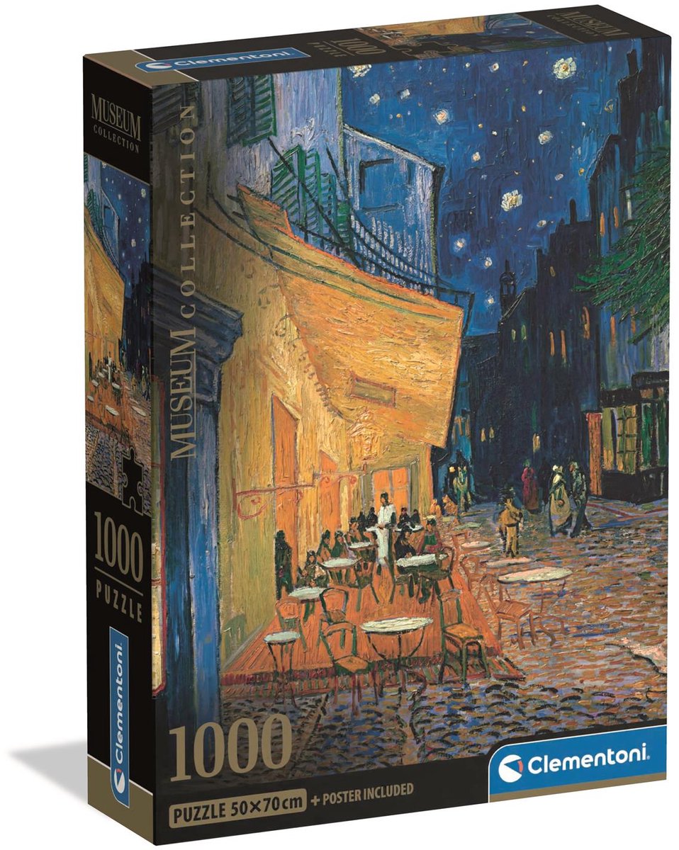 Clementoni Jigsaw Puzzle Café Terrace gegen Gogh, 1000st.