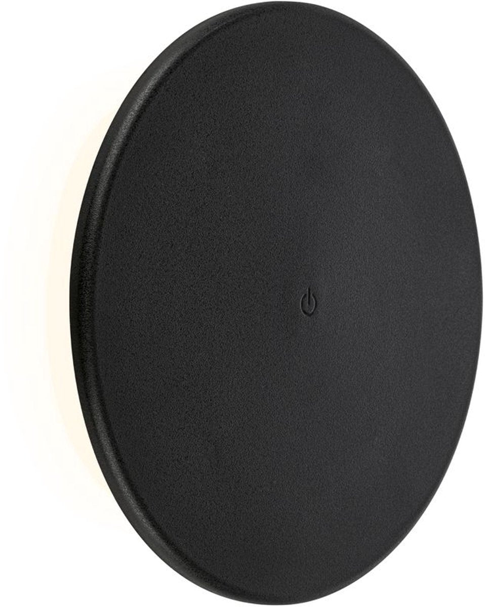 B.k.licht briloner – Außenwandleuchte wiederaufladbar – USB-C – dimmbar – warmweißes Licht – schwarz – ø25