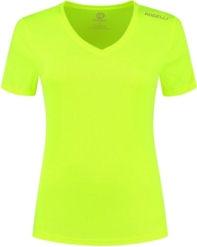 Rogelli Promo Laufshirt Damen – kurze Ärmel – fluoreszierendes Gelb – XL