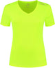 Rogelli Promo Laufshirt Damen – kurze Ärmel – fluoreszierendes Gelb – XL