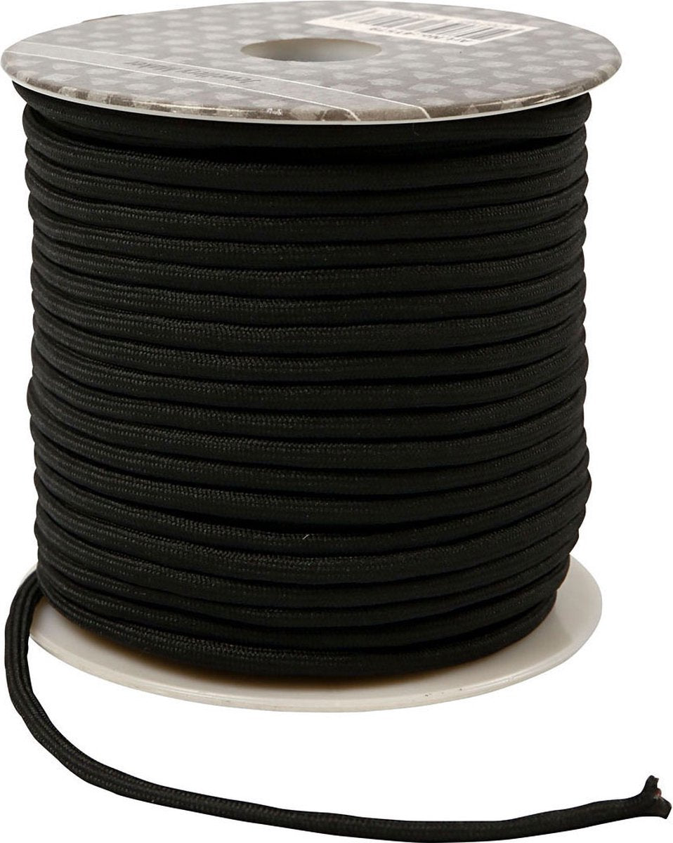 Kreativfirma Polyester Cord Black, 40 m