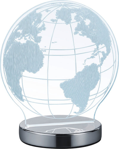Rl Live Your Light Reality Globe - Tischleuchte - Chrom - inkl. 1x SMD 7 W - Schnurschalter - Lichtfarbe einstellbar - nicht dimmbar