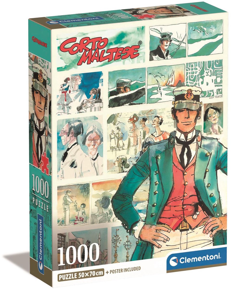 Clementoni - Puzzle - 1000 Teile - Corto Maltese Weihnachtspuzzle - Puzzle für Kinder und Erwachsene - ab 3 Jahren