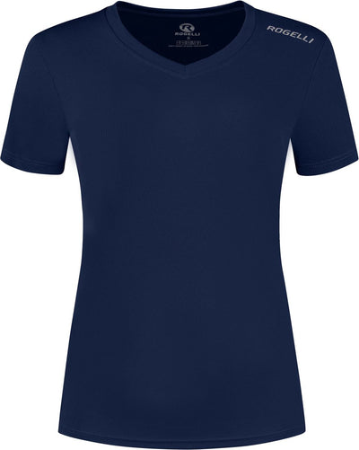 Rogelli Promo Laufshirt Damen – Kurzarm – Dunkelblau – L