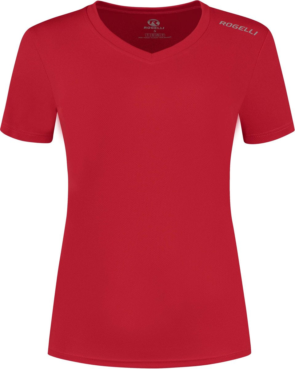Rogelli Promo Laufshirt Damen – Kurzarm – Rot – S