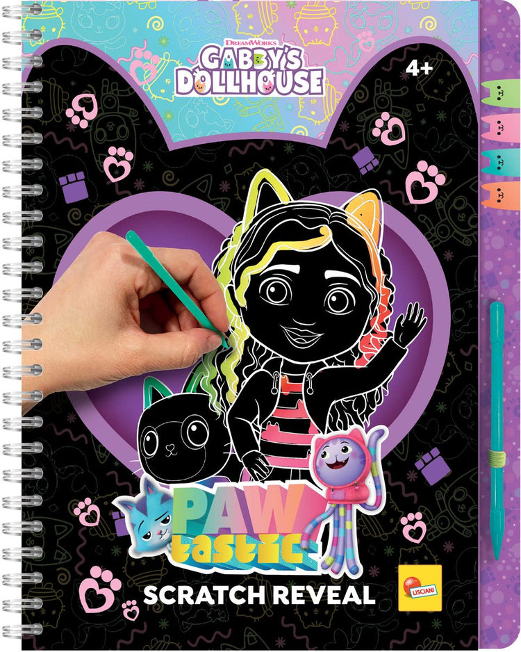 Lisciani Gabbys Puppenhaus-Skizzenbuch Pawtastic Scratch Reveal in Display 12