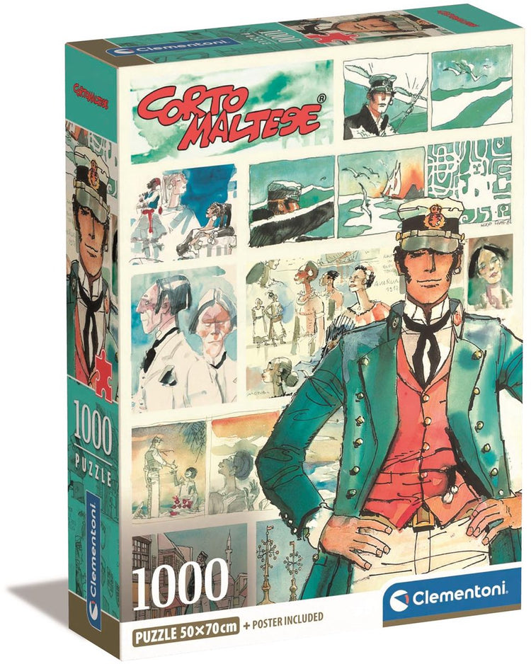 Clementoni - Puzzle - 1000 Teile - Corto Maltese Weihnachtspuzzle - Puzzle für Kinder und Erwachsene - ab 3 Jahren
