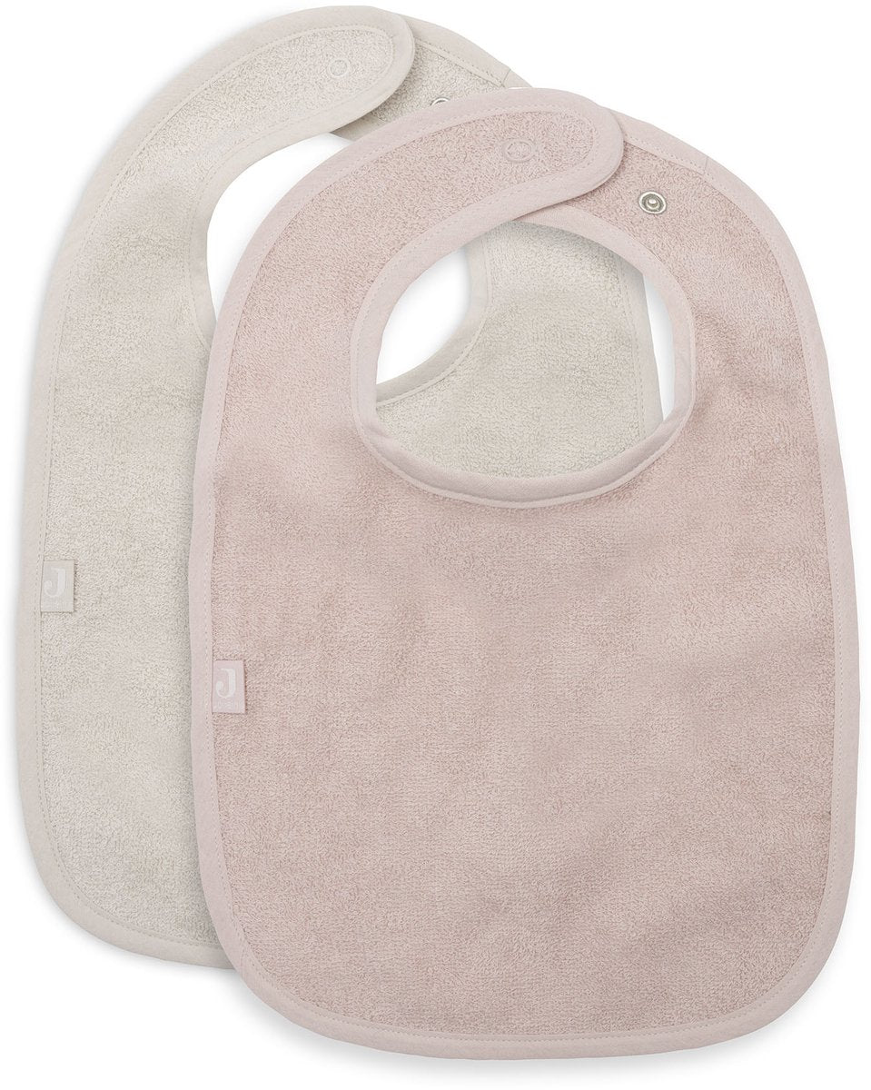 Jollein Lätzchen aus Frottee, Seide, Rosensand (2er-Pack)