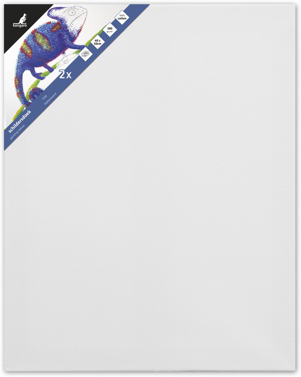 Kangaro – Leinwand – Standard – 40 x 50 cm – 380 Gramm – 100 % Baumwolle – 2 Stück – k-810061