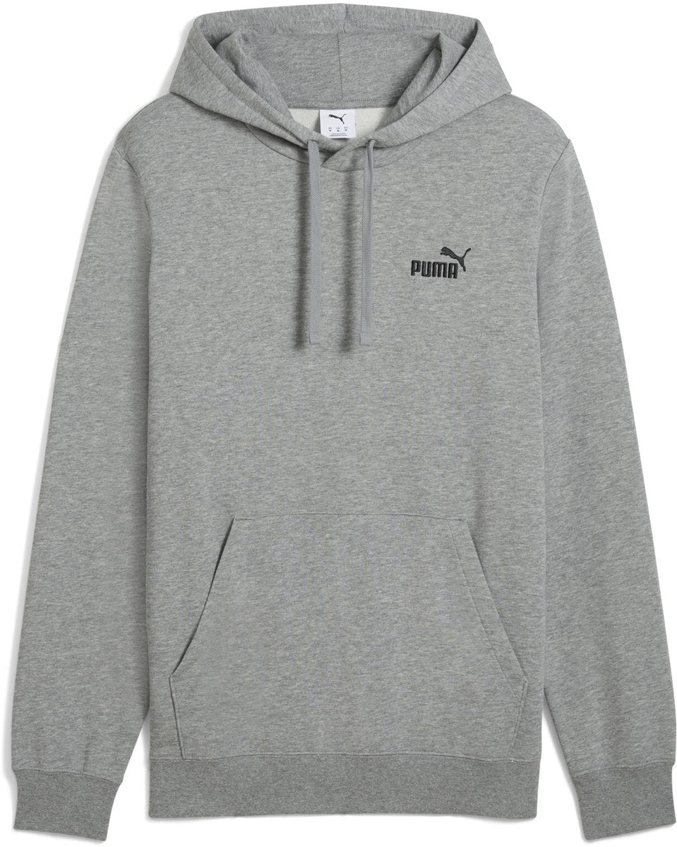 Puma ess klein Nr. 1 Logo Hoodie FL Unisex-Pullover – mittelgrau meliert