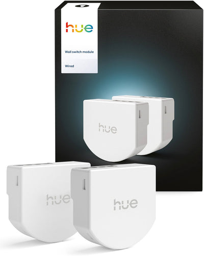 Philips Hue kabelgebundener Wandschalter – enthält 2 Module – ohne Batterien, Neutralleiter erforderlich – intelligente Beleuchtung
