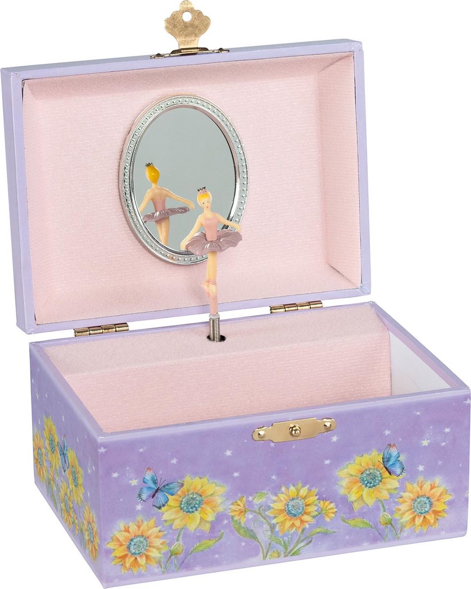 Goki Music Box Ballerina Blumen lila lila