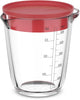 Mepal Glas-Messbecher mit Deckel Chef It – 500 ml – Größenangabe – Spülmaschine –. Mikrowellen- und ofenfest – Backutensilien – Koralle