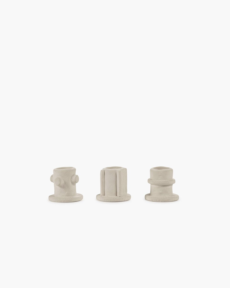 Serax - Marie Michielssen Marie - Kerzenständer - Beige - 5 ø - H 4,5 cm - 3 Stück