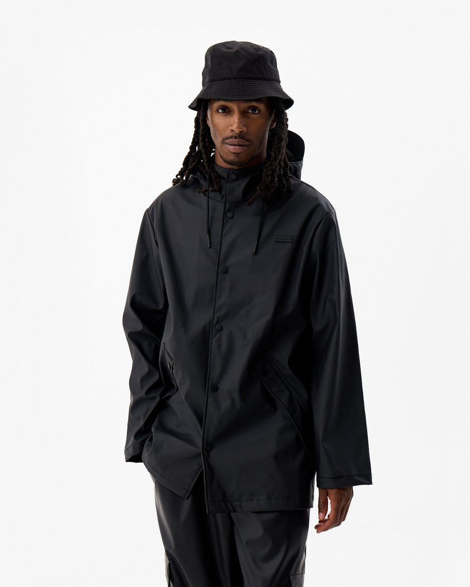 Hunter PU-Regenmantel Unisex-Regenmantel – Schwarz