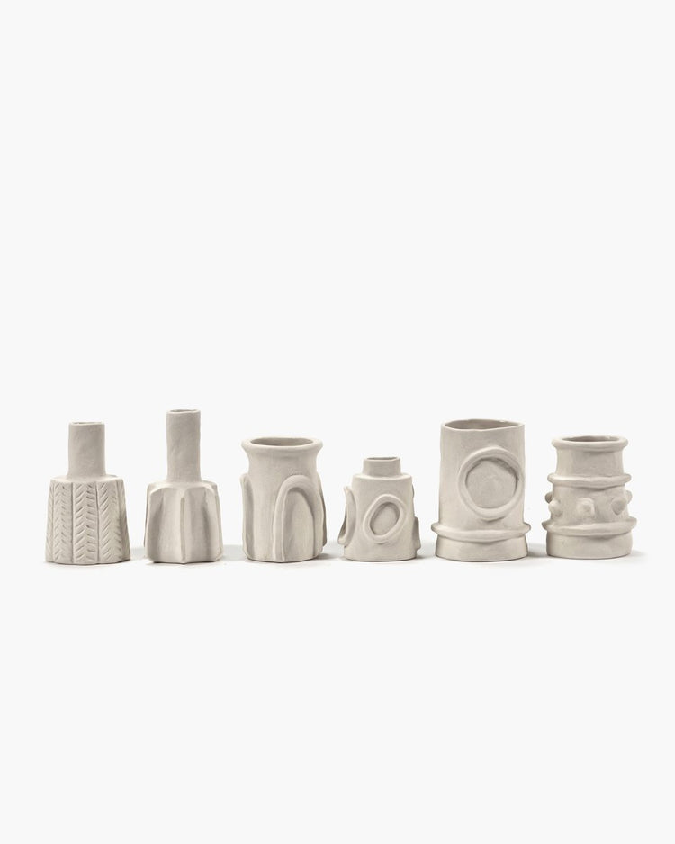 Serax - Marie Michielssen Marie - Vasensortiment - Beige - 6 Stück - H 10 cm