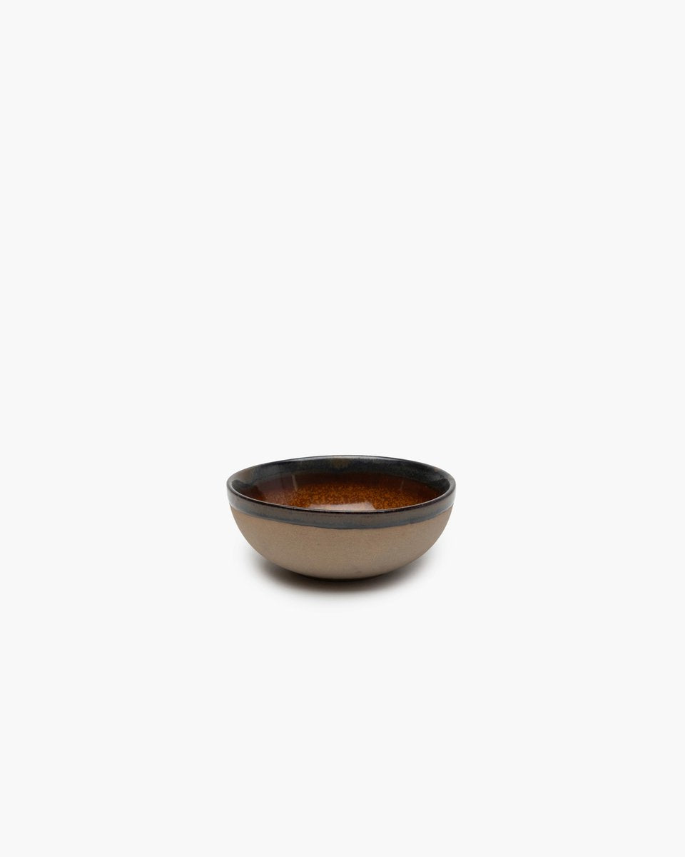 Surface by Sergio Herman Serax-Schale – groß – ø13 cm x H5 cm – Grau und Rostbraun – 4 Stück