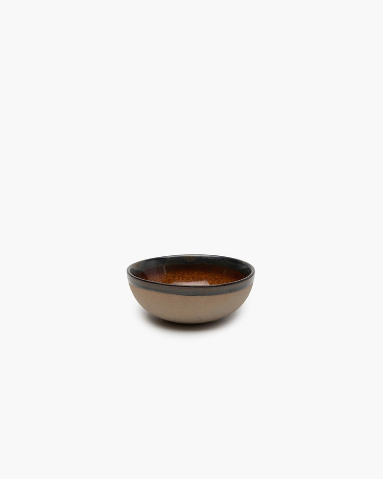 Surface by Sergio Herman Serax-Schale – groß – ø13 cm x H5 cm – Grau und Rostbraun – 4 Stück