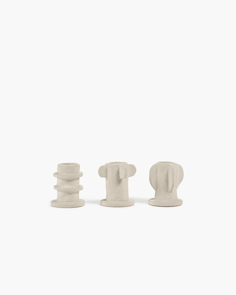 Serax - Marie Michielssen Marie - Kerzenständer - Beige - 5 ø - H 6,5 cm - 3 Stück