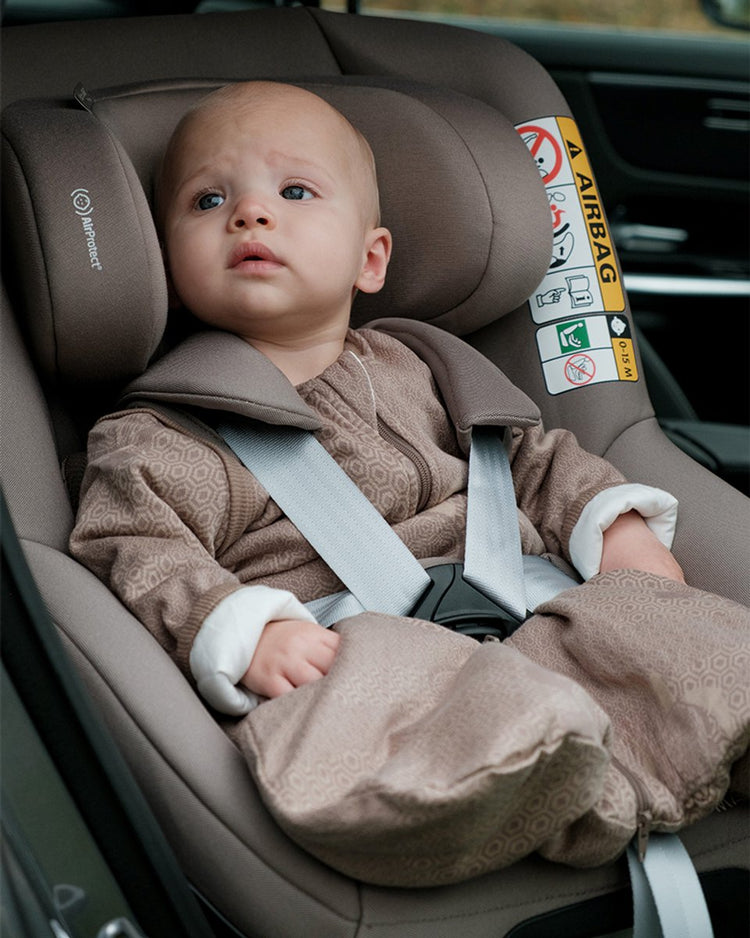 Lodger Hopper – Babyschlafsack mit abzippbaren Ärmeln – braun – 98 cm – 2,4 Tog – Autositz – Winterschlafsack