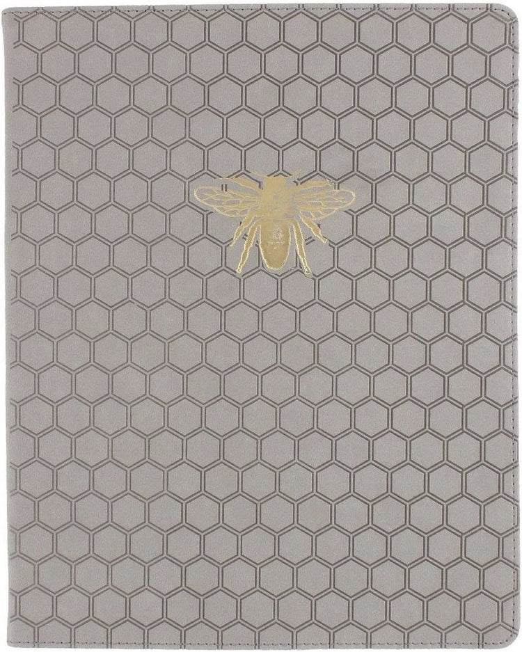 Eccolo Notizbuch - graue Biene - Linie - ca. 20x25cm - ec-d505c