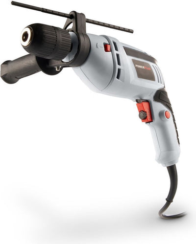 Powerplus Elektro-Schlagbohrmaschine POWC10200 – 2 in 1: Bohrmaschinen und Schlagbohrmaschinen, 600-W-Bohrmaschine, Links- und Rechtsschrauber