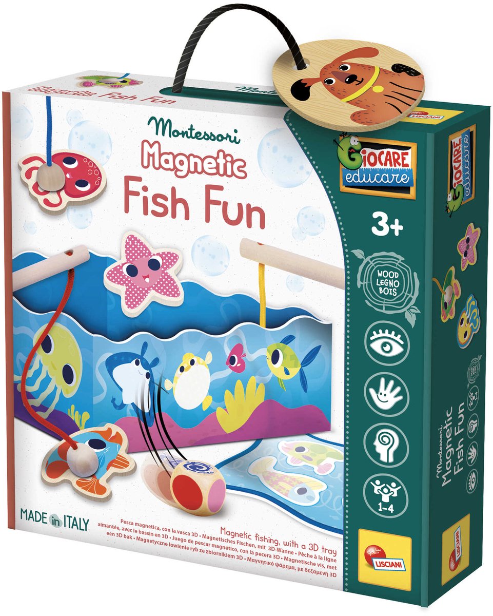 Lisciani Montessori Baby Holz magnetischer Fischspaß