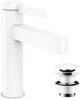 Hansgrohe finoris - Waschtisch-Mischbatterie - Einhebelbedienung - mit Ablassschraube - 110 mm - mattweiß
