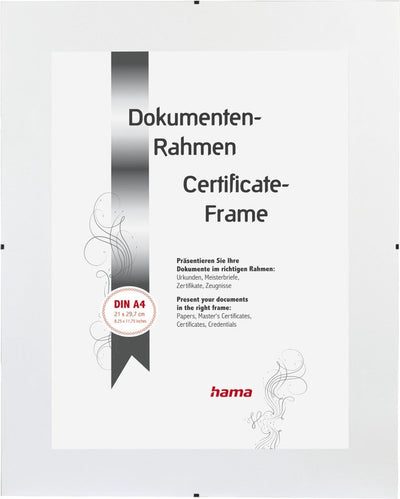 Hama Bilderrahmen – Rahmenclip – 21 x 29,7 cm – Antireflex