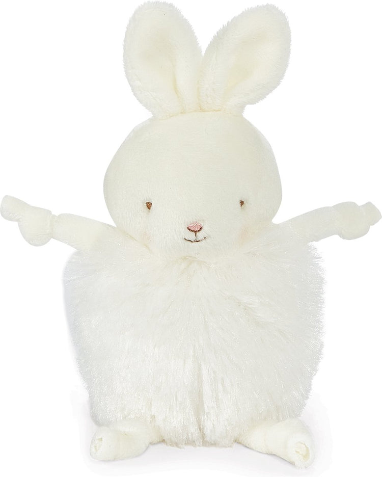 Bunnies by the Bay Roly Poly Bun Bun Kuscheltier – Stofftier – gestickte Details – Kaninchen – 13 cm – weiß