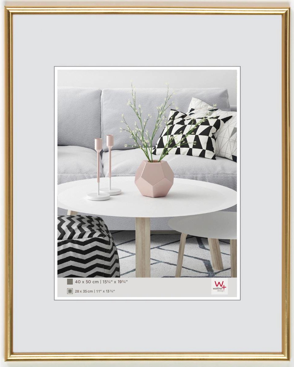 Walther Galeria - Kunststoffrahmen - Fotogröße 40x60 cm - Metallic-Gold