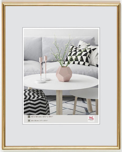 Walther Galeria - Kunststoffrahmen - Fotogröße 40x60 cm - Metallic-Gold