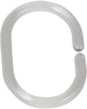 Wenko Duschvorhangringe 12-teiliges Set aus transparentem Recycling-Kunststoff – Duschvorhangringe – Vorhangringe