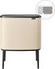 Brabantia Bo Touch Bin Abfallbehälter – 11 + 23 Liter – Mülltrennung – sanftes Beige