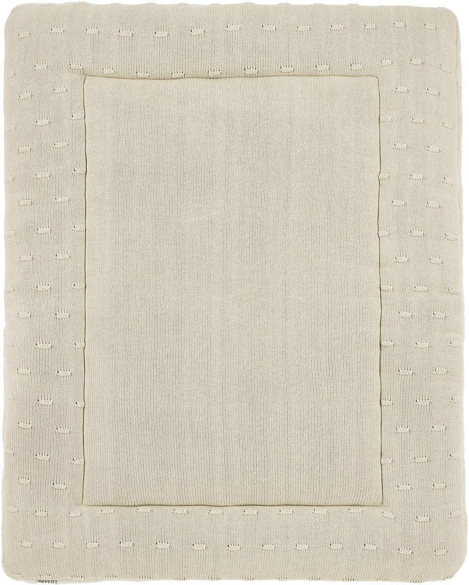 Meyco Baby Knots Laufstallmatte – 77 x 97 cm – weicher Sand